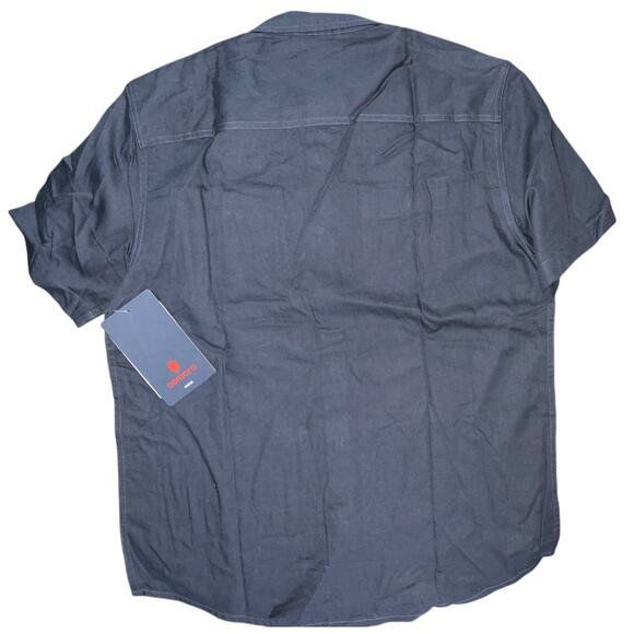 Asmara Charcoal Grey Button Down Utility Shirt Large NEW - Picture 3 of 8